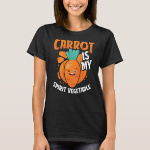 Carrot Is My Spirit Vegetable Backprint Vegetable T-Shirt