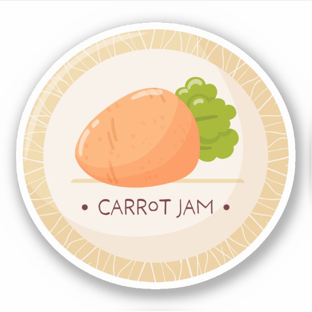 carrot jam label (Front)