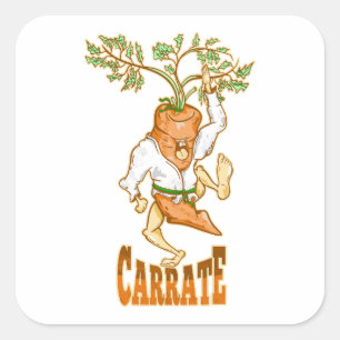 Carrot Karate CARRATE Square Sticker