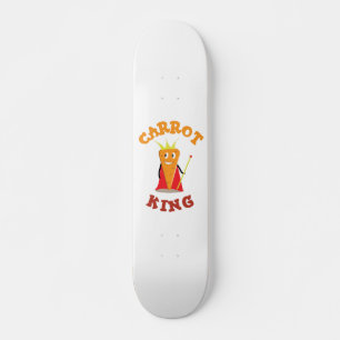 Carrot king royal vegetable crown illustration skateboard