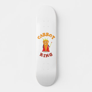 Carrot king royal vegetable crown illustration skateboard