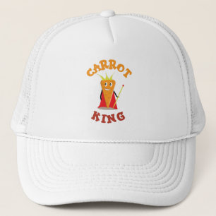 Carrot king royal vegetable crown illustration trucker hat