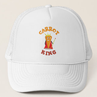 Carrot king royal vegetable crown illustration trucker hat