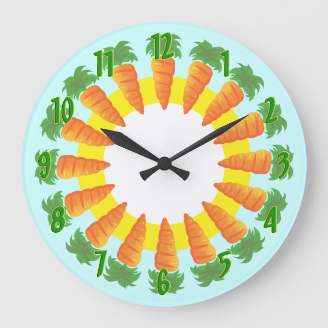 Carrot Kitchen Wall Clock (Front)
