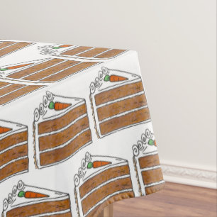 Carrot Layer Cake Cream Cheese Frosting Dessert Tablecloth