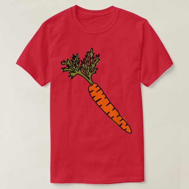 CARROT LINE ART  Healthy Food  Vegetables  Yummy V T-Shirt (Design Front)