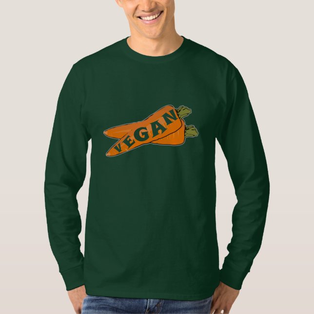 Carrot - Long Sleeve Vegan T Shirt (Front)