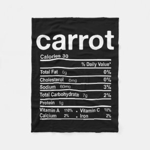 Carrot Nutrition Facts Funny Thanksgiving Christma Fleece Blanket