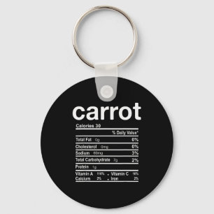 Carrot Nutrition Facts Funny Thanksgiving Christma Key Ring