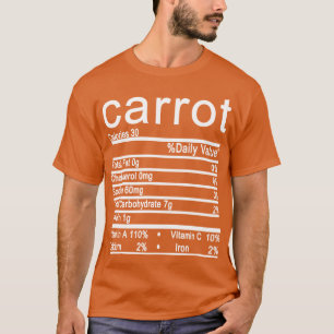 carrot Nutrition Facts Thanksgiving christmas T-Shirt
