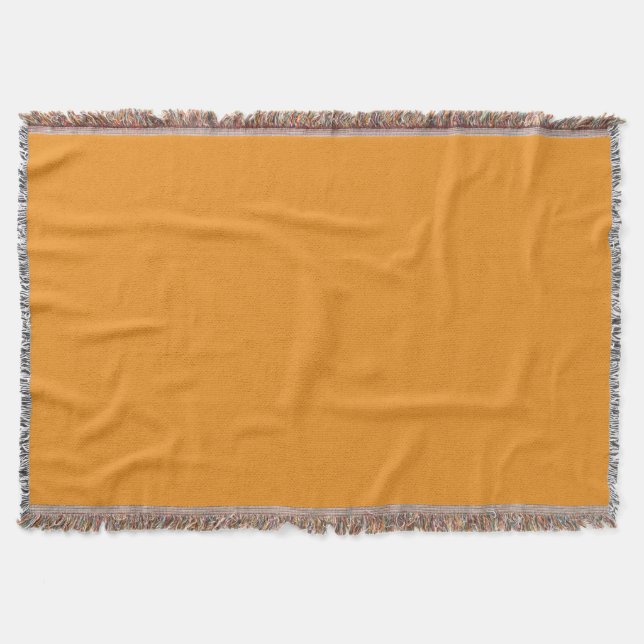 Carrot Orange Throw Blanket (Front)