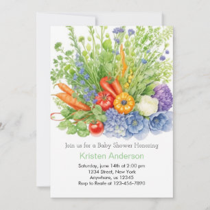 Carrot Patch Dreams Baby Shower Invitation
