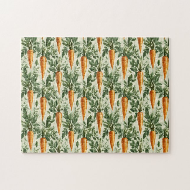 Carrot Pattern Spring Garden Jigsaw Puzzle (Horizontal)