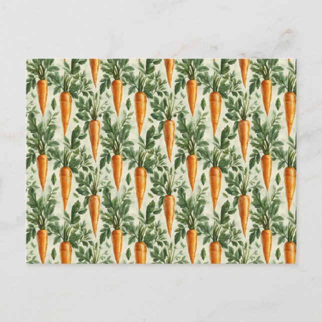 Carrot Pattern Spring Garden Postcard (Front)