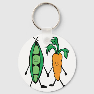 Carrot & Peas Key Ring