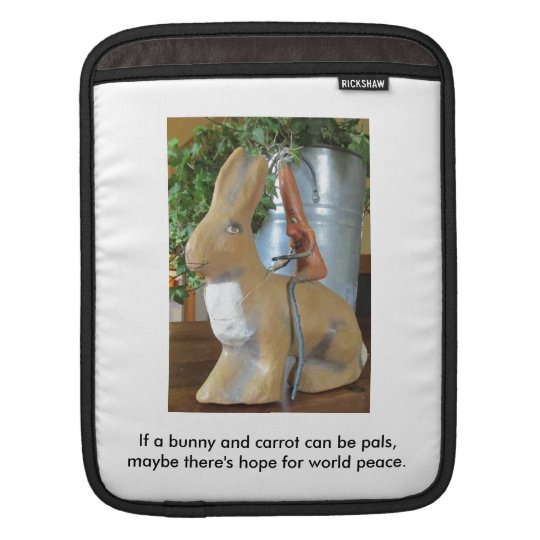 Carrot & Rabbit = Peace for the World? iPad Sleeve