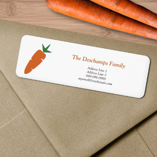 Carrot Return Address Label
