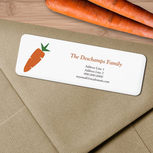 Carrot Return Address Label (Carrot Return Address Label)