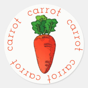 Carrot Rounds Classic Round Sticker