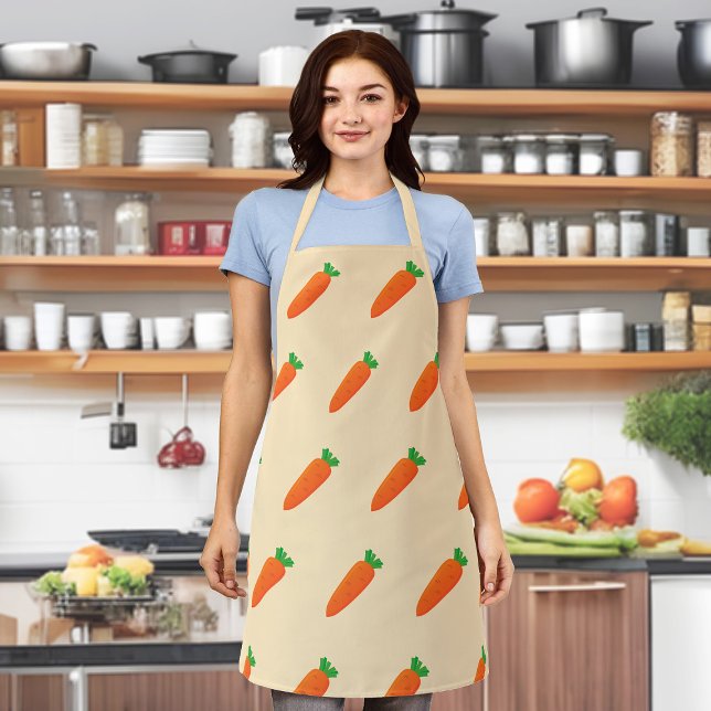 Carrot Seamless Pattern on Apron (Carrot seamless pattern on apron.)