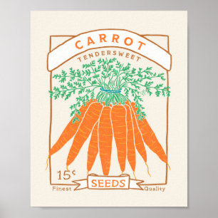 Carrot Seed Packet Poster