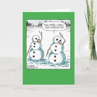 Carrot Smell Happy Holiday Joke Paper Card
