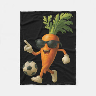Carrot Soccer Football Tank Top Fleece Blanket