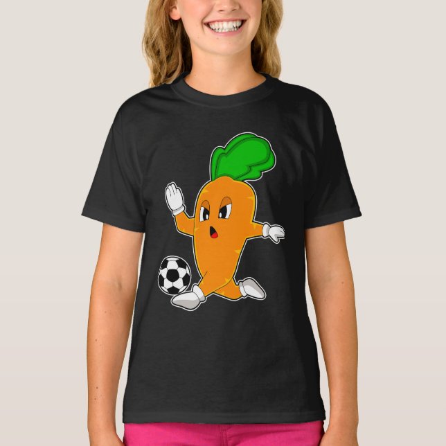 Carrot Soccer player Soccer T-Shirt (Front)