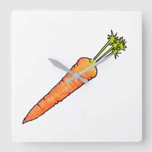 Carrot Square Wall Clock