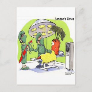 Carrot Surgery Funny Medical Cartoon Postcard