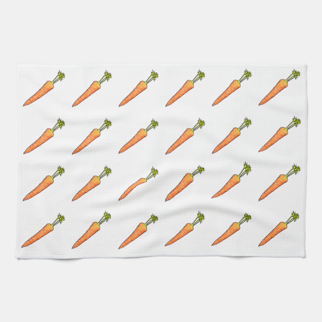 Carrot Tea Towel (Horizontal)