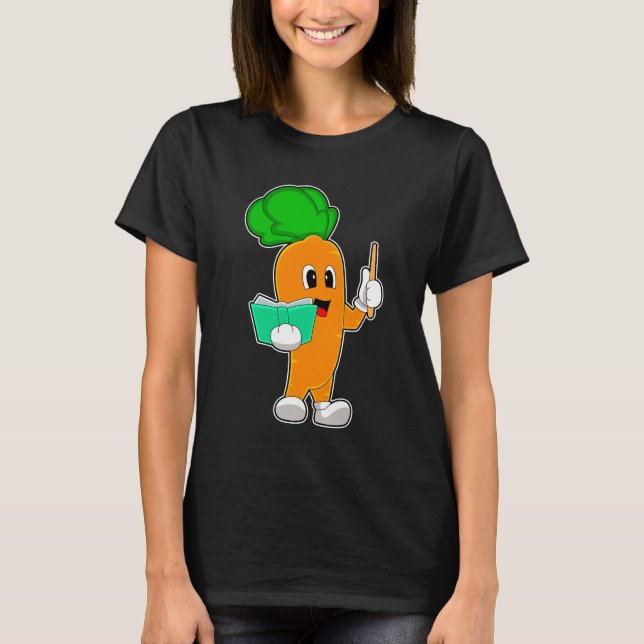 Carrot Teacher School book T-Shirt (Front)