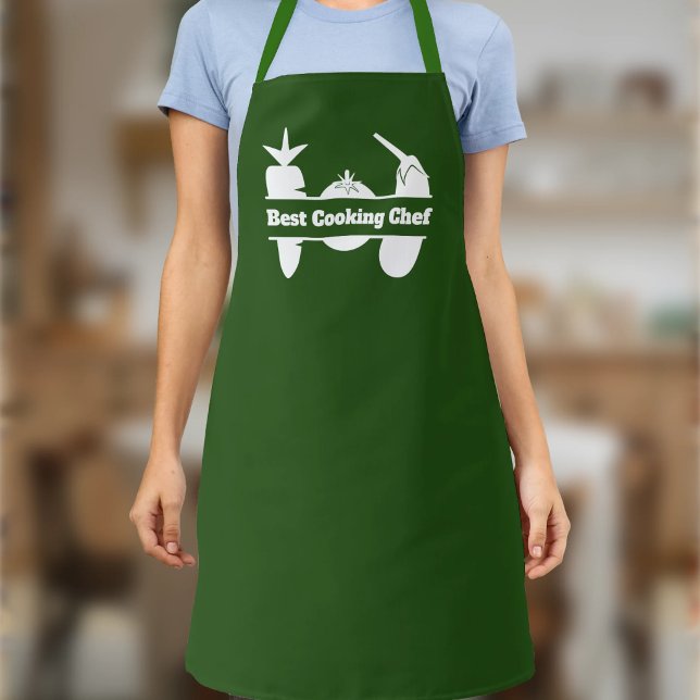 Carrot, Tomato & Eggplant Split Monogram Apron (Carrot, Tomato & Eggplant Split Monogram Apron)