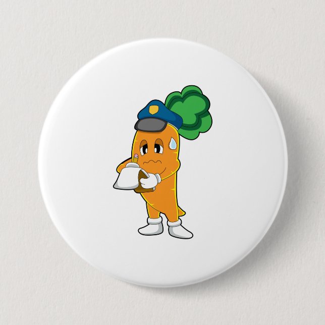 Carrot Traffic warden Parking ticket 7.5 Cm Round Badge (Front)