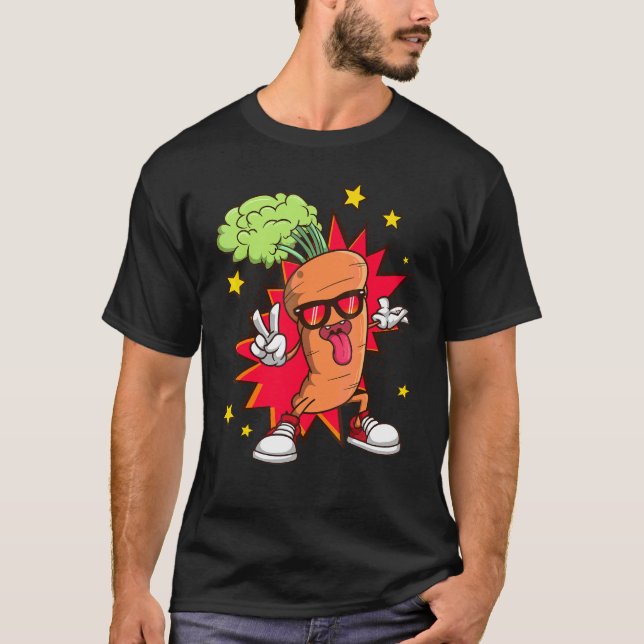 Carrot Vegans Vegetable Botanists T-Shirt (Front)