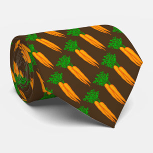 Carrot vegetable pattern food tie