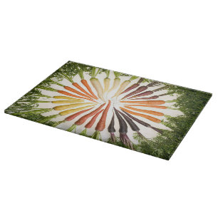 Carrot Vegetables Colourful Rainbow Pattern Garden Cutting Board