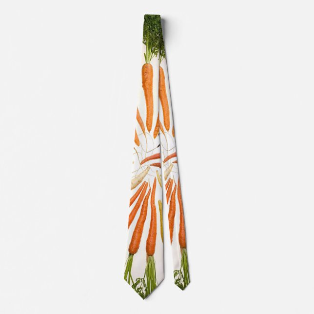 Carrot Vegetables Colourful Rainbow Pattern Garden Tie (Front)