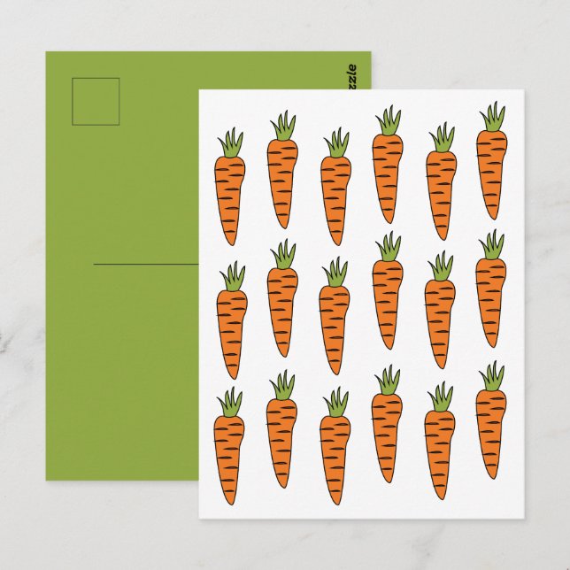 Carrot Vegetables Veggie Postcard (Front/Back)