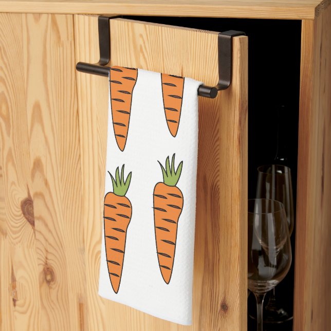 Carrot Vegetables Veggies Chef Tea Towel (Thirds Fold)