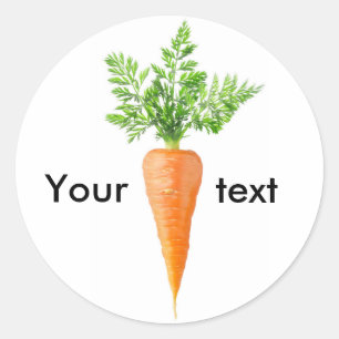 Carrot with leaves classic round sticker
