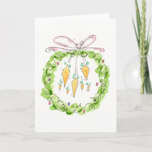 "Carrot Wreath" Card