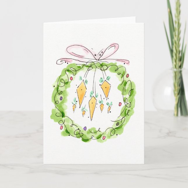 "Carrot Wreath" Card (Front)