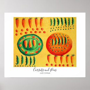 Carrots and Peas Painting Poster