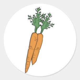 carrots classic round sticker