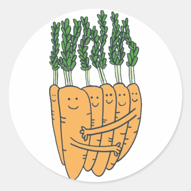 Carrots Classic Round Sticker (Front)