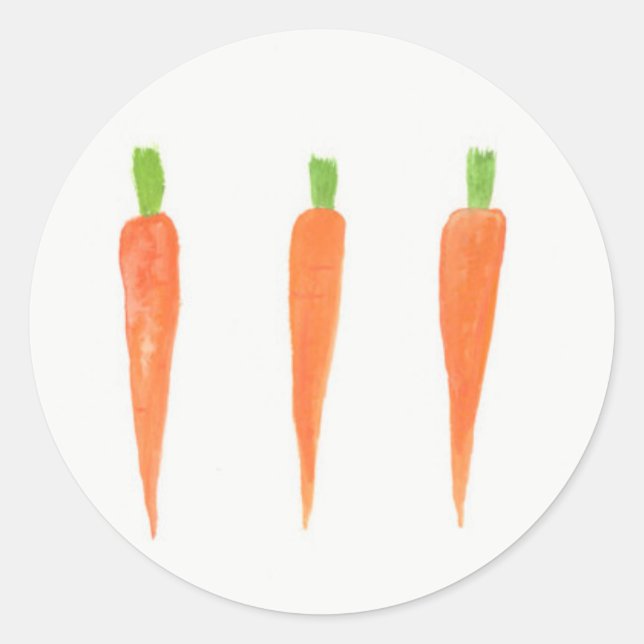 Carrots Classic Round Sticker (Front)