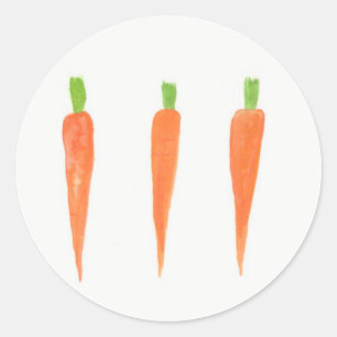Carrots Classic Round Sticker