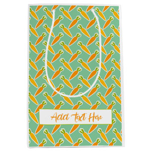 Carrots Custom Text Easter Spring Summer Garden Medium Gift Bag