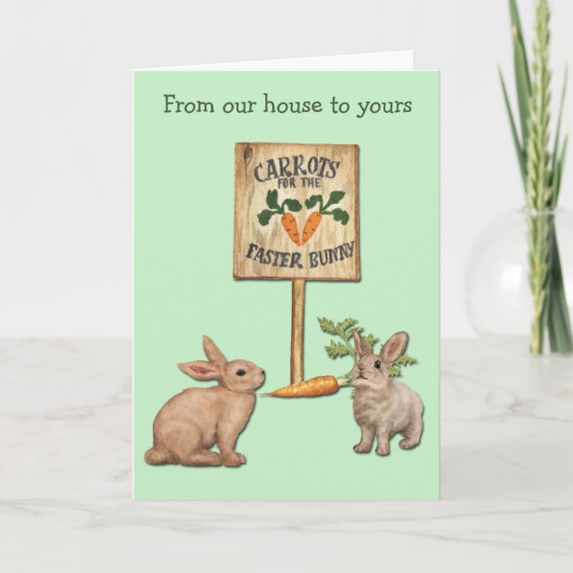 Carrots for the Easter Bunny Holiday Card (Front)